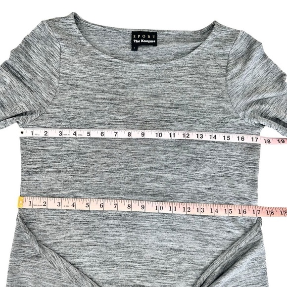 Sport The Kooples gray mini dress long sleeves tie knot skirt 3/8/large - Picture 14 of 16